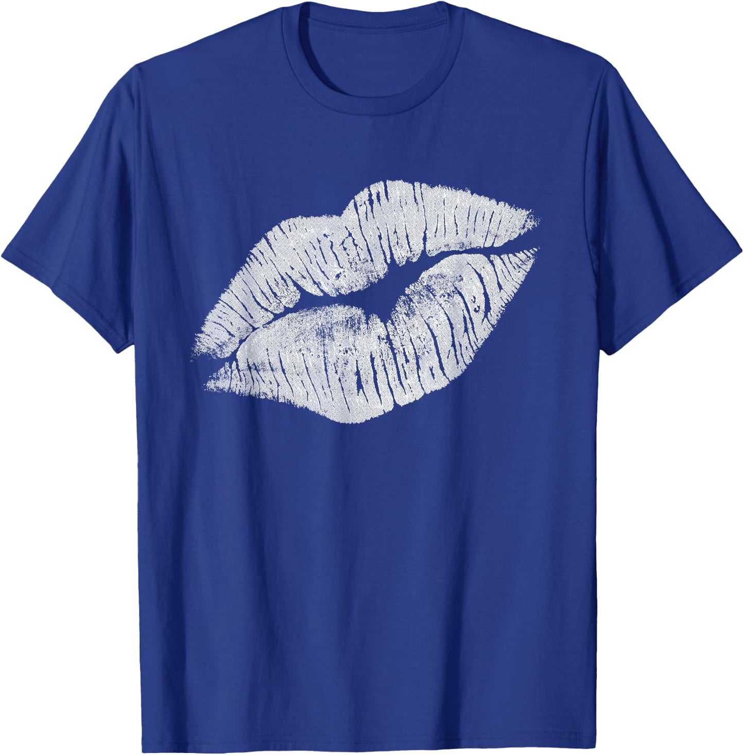 White Kissing Lipstick | Perfect 80s Party Design T-Shirt - T-Shirt | Royal