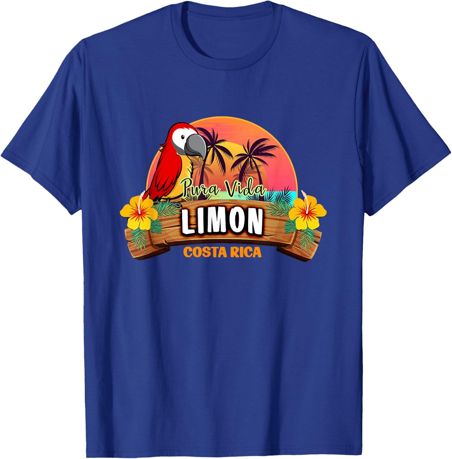 Limon Costa Rica Pura Vida Tropical Vacation Souvenir T-Shirt - T-Shirt | Royal