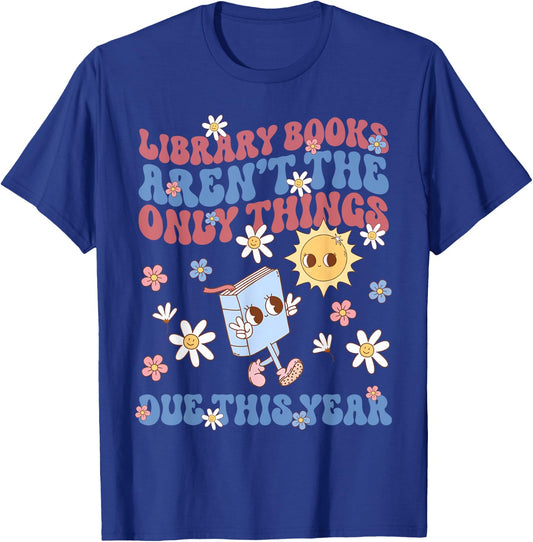 Librarian Pregnancy Announcement Expectant Bookish Maternity T-Shirt - T-Shirt | Royal