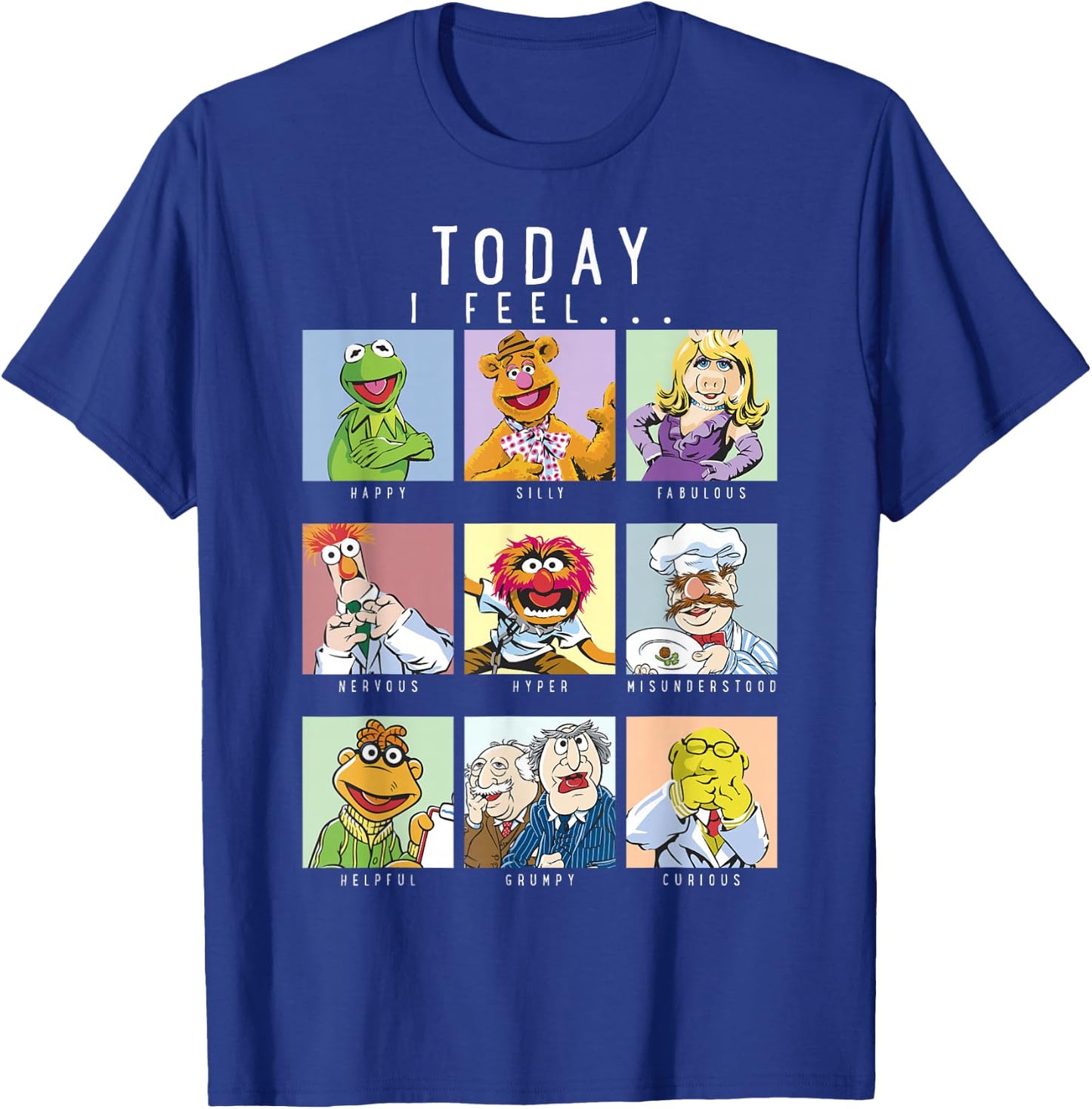 Disney The Muppets Today I Feel Box Up Character Portraits T-Shirt - T-Shirt | Royal
