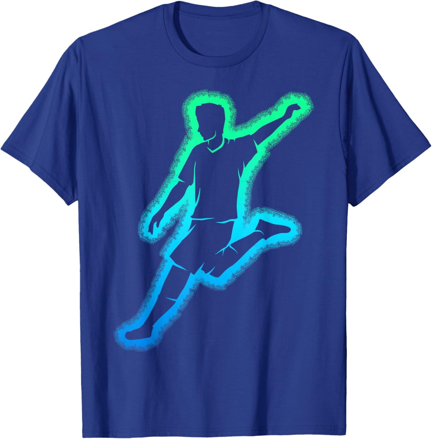 Football Soccer Child Boy , Black, S T-Shirt - T-Shirt | Royal