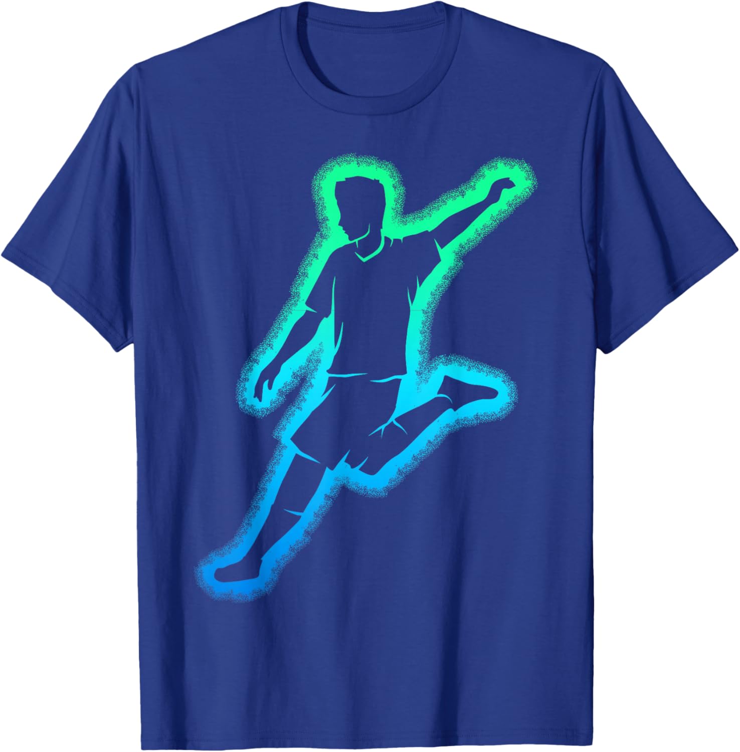 Football Soccer Child Boy , Black, S T-Shirt - T-Shirt | Royal
