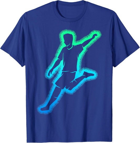 Football Soccer Child Boy , Black, S T-Shirt - T-Shirt | Royal