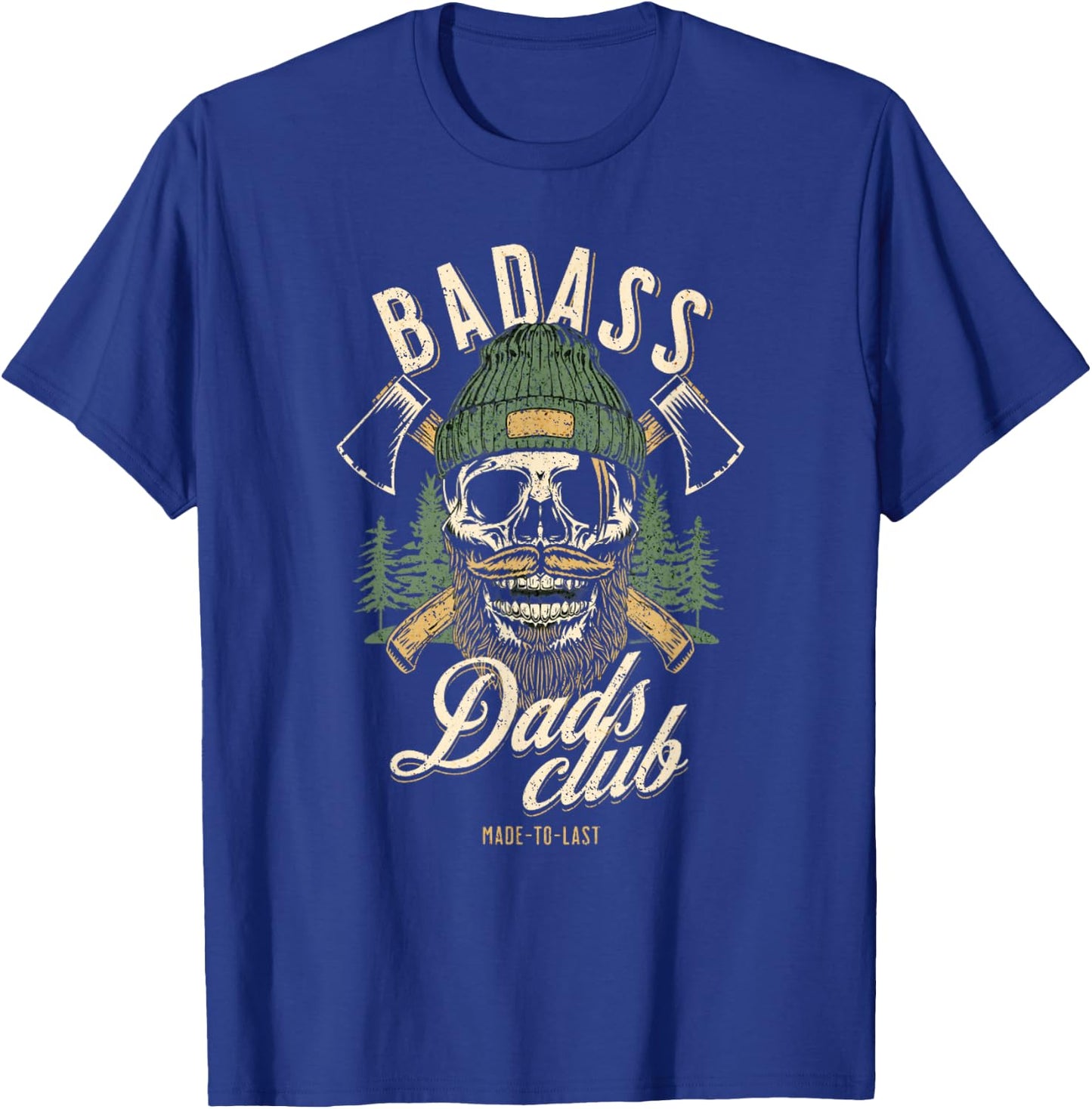 Badass Dads Club T Funny Birthday Stepdad T T-Shirt - T-Shirt | Royal