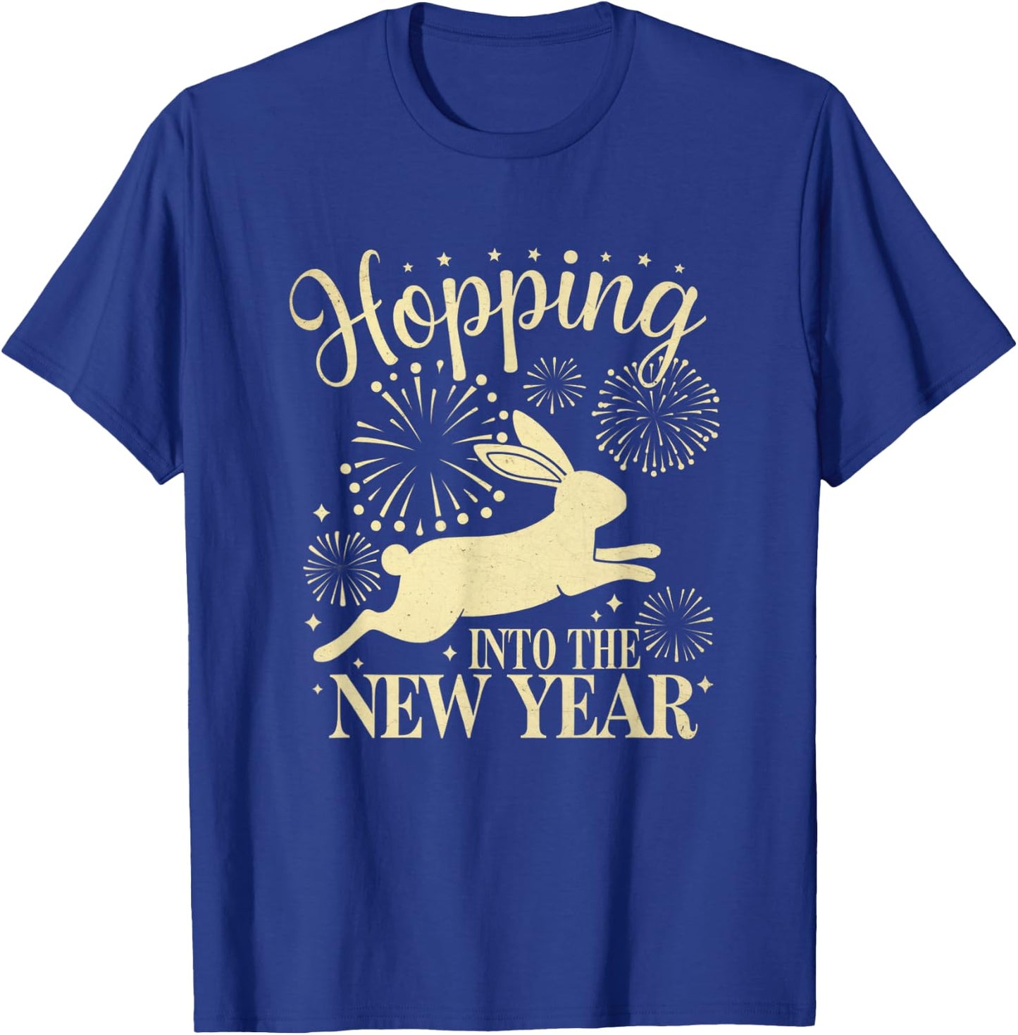 Hopping Into the New Year Festive Bunny Joy T-Shirt - T-Shirt | Royal