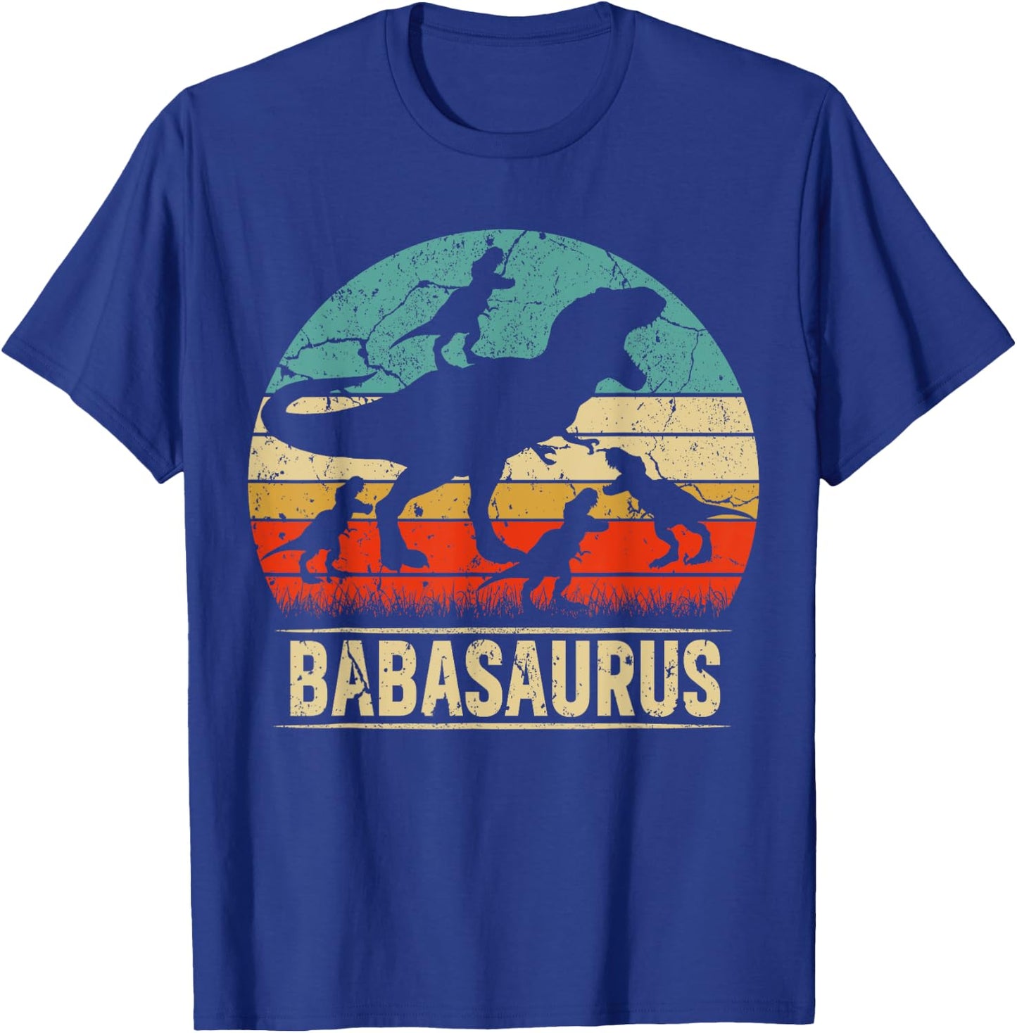 Baba Dinosaur T Rex Babasaurus 4 kids Family Matching T-Shirt - T-Shirt | Royal