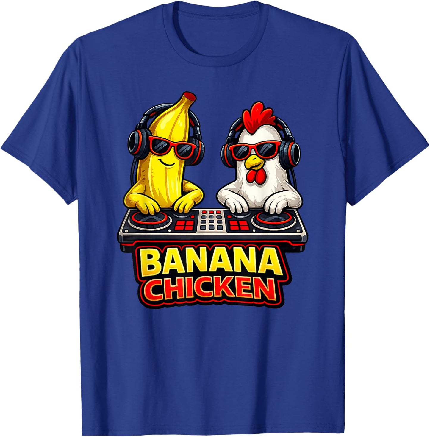 Chicken Banana Boys Kids Youth Funny T-Shirt - T-Shirt | Royal
