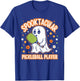 Spooktacular Pickleball Player Ghost Pumpkin T-Shirt - T-Shirt | Royal