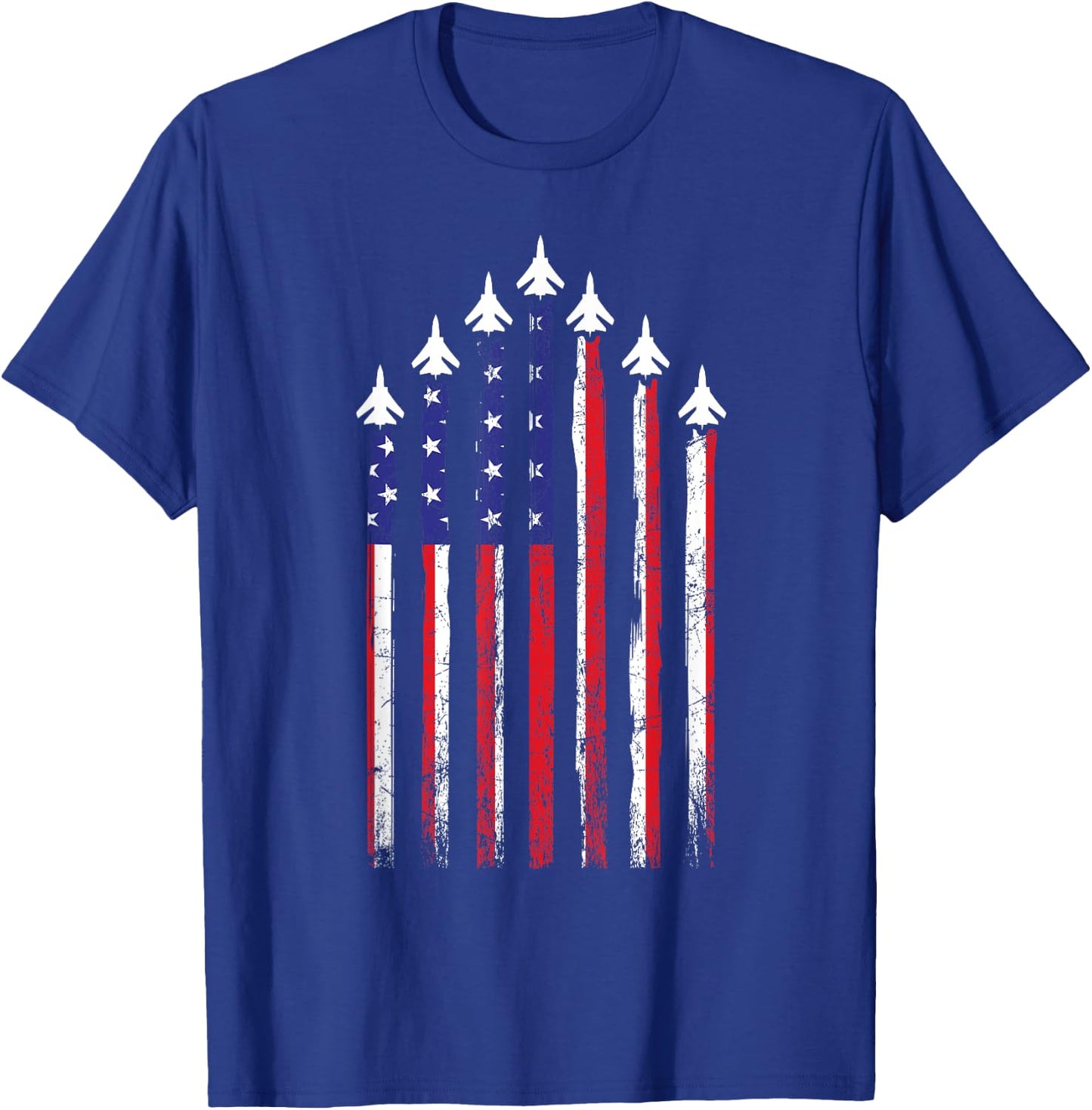Air Force US Veterans 4th of July American Flag independence T-Shirt - T-Shirt | Royal