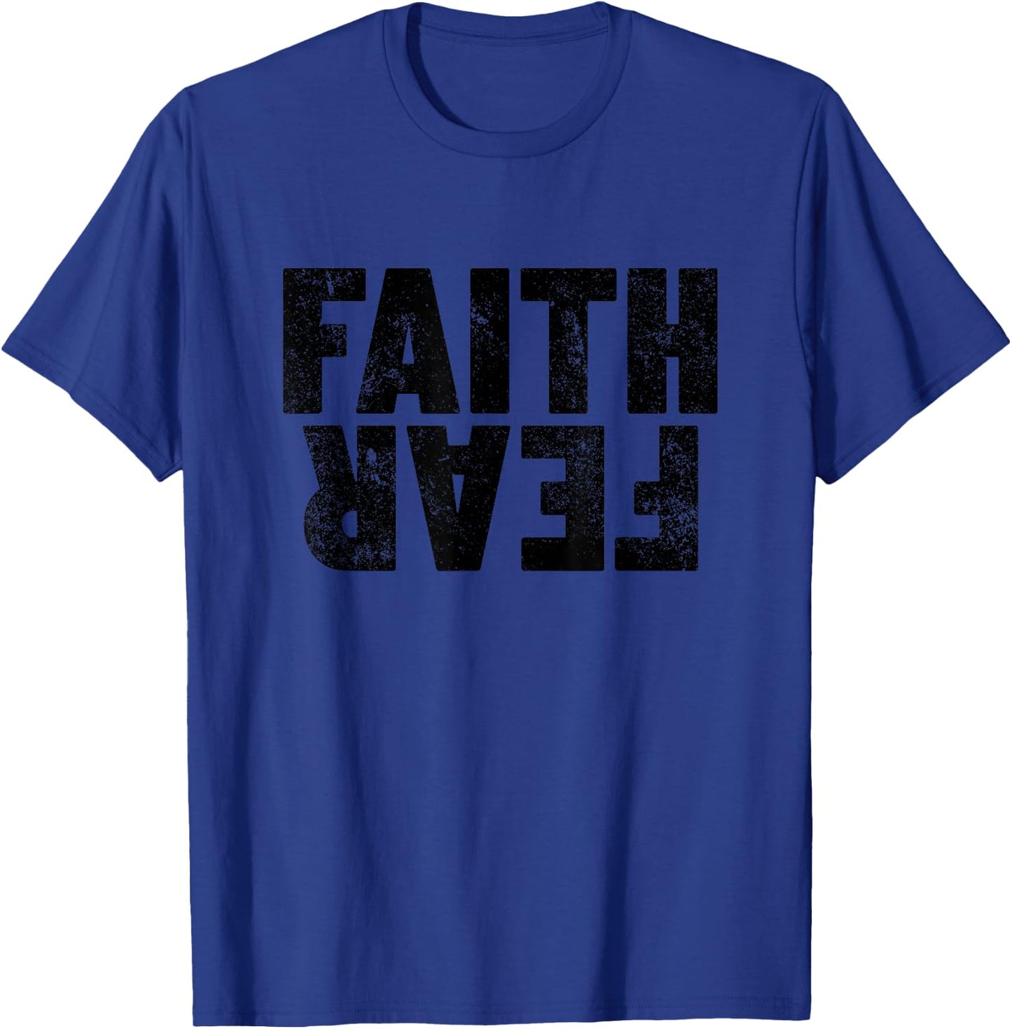 Faith Over Fear Women's Men's Christian Faith Over Fear T-Shirt - T-Shirt | Royal