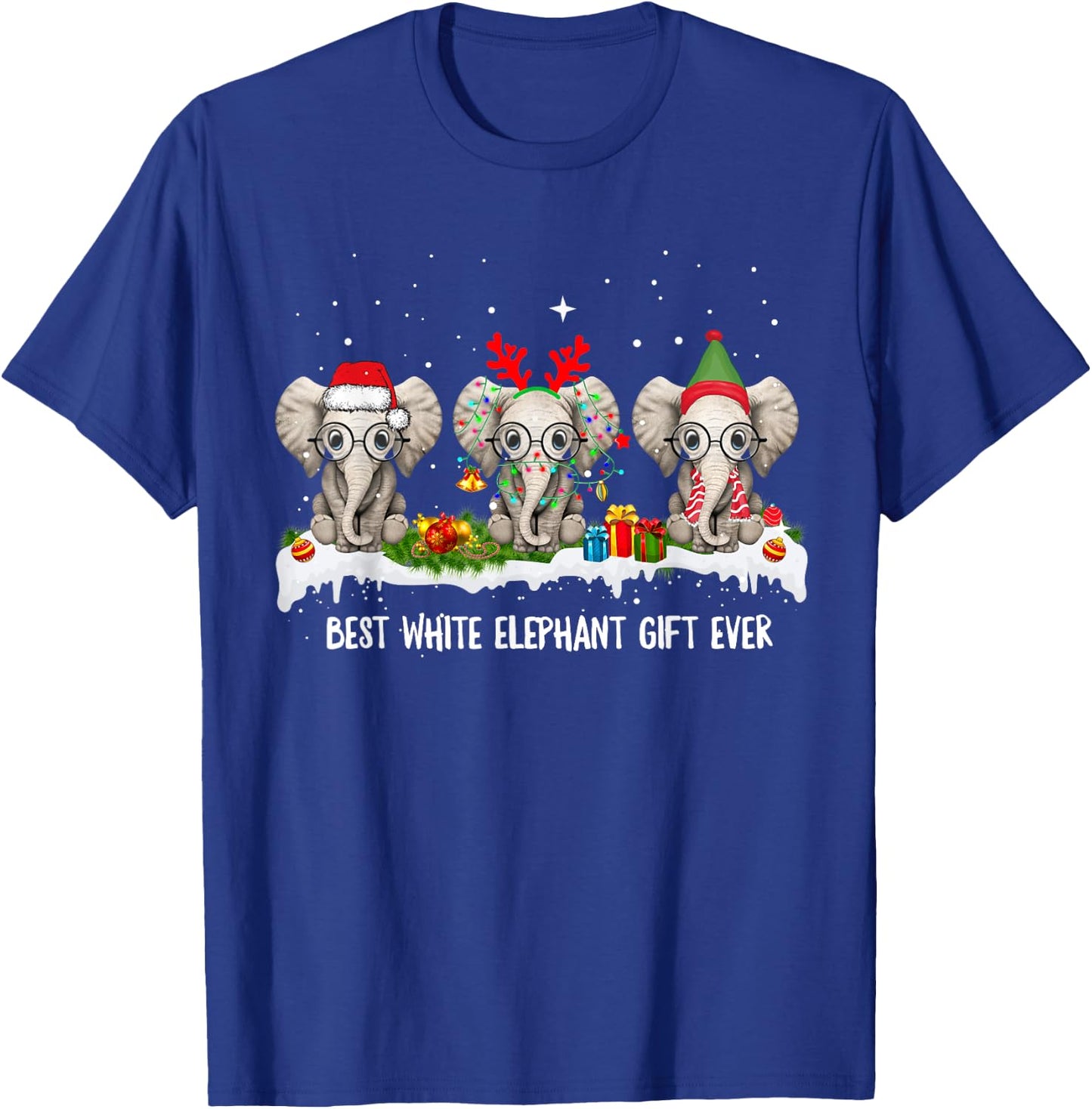 Best White Elephant Gift Ever Funny For Merry Christmas T-Shirt - T-Shirt | Royal