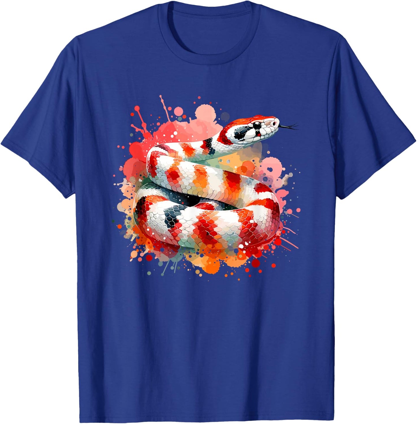 Watercolor Milk Snake Animal Snake Owner Reptile Milk Snake T-Shirt - T-Shirt | Royal