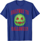 Halfway To Halloween Spooky Summer Watermelon Jack-O-Lantern Men Women T-Shirt - T-Shirt | Royal