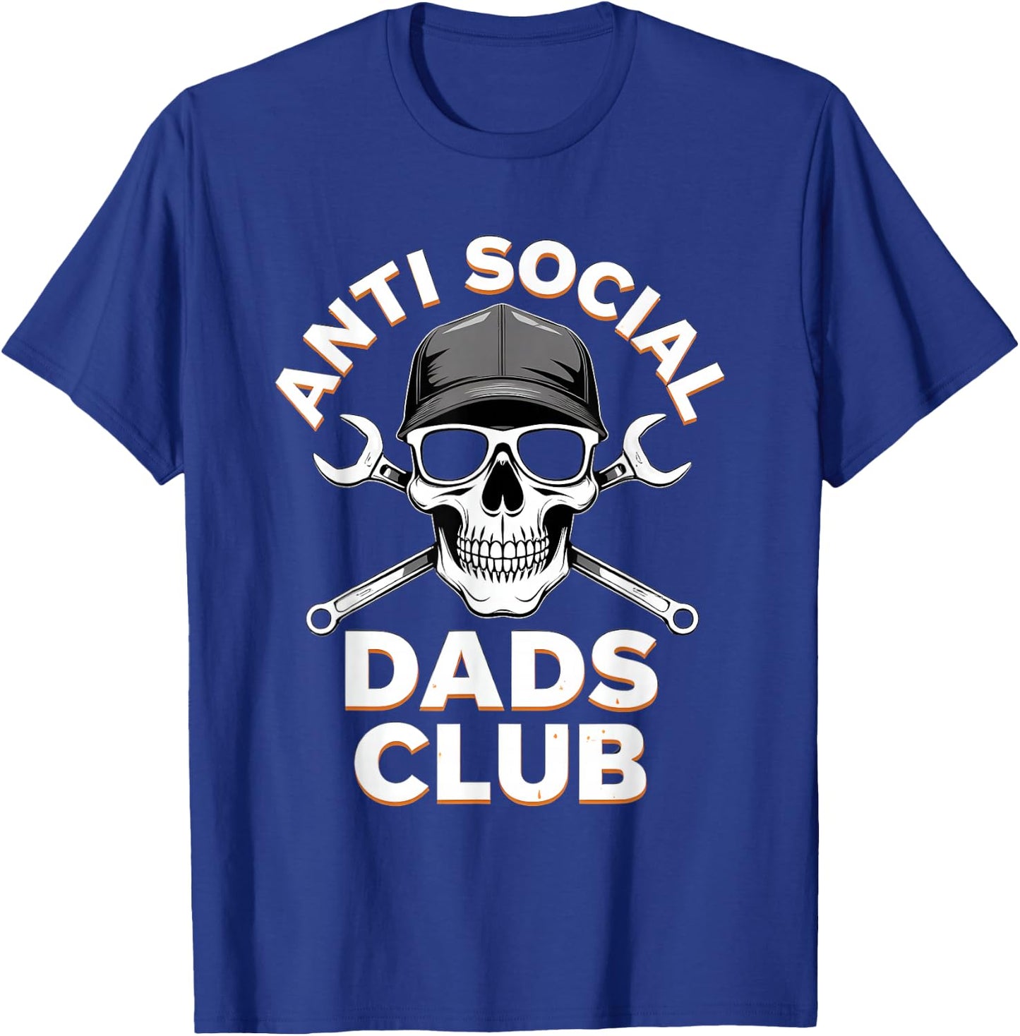 Fathers Day Gift Anti Social Dads Club T-Shirt - T-Shirt | Royal
