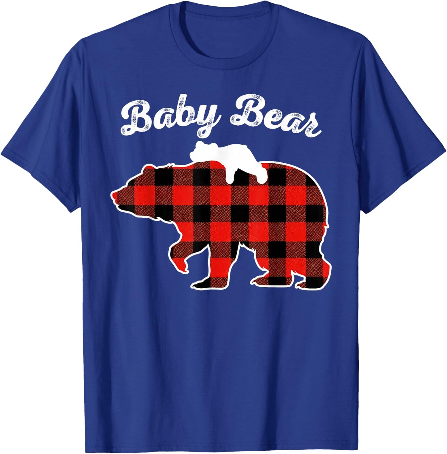 Baby Bear Flannel Red Plaid Pajama Family Matching XMAS T-Shirt - T-Shirt | Royal