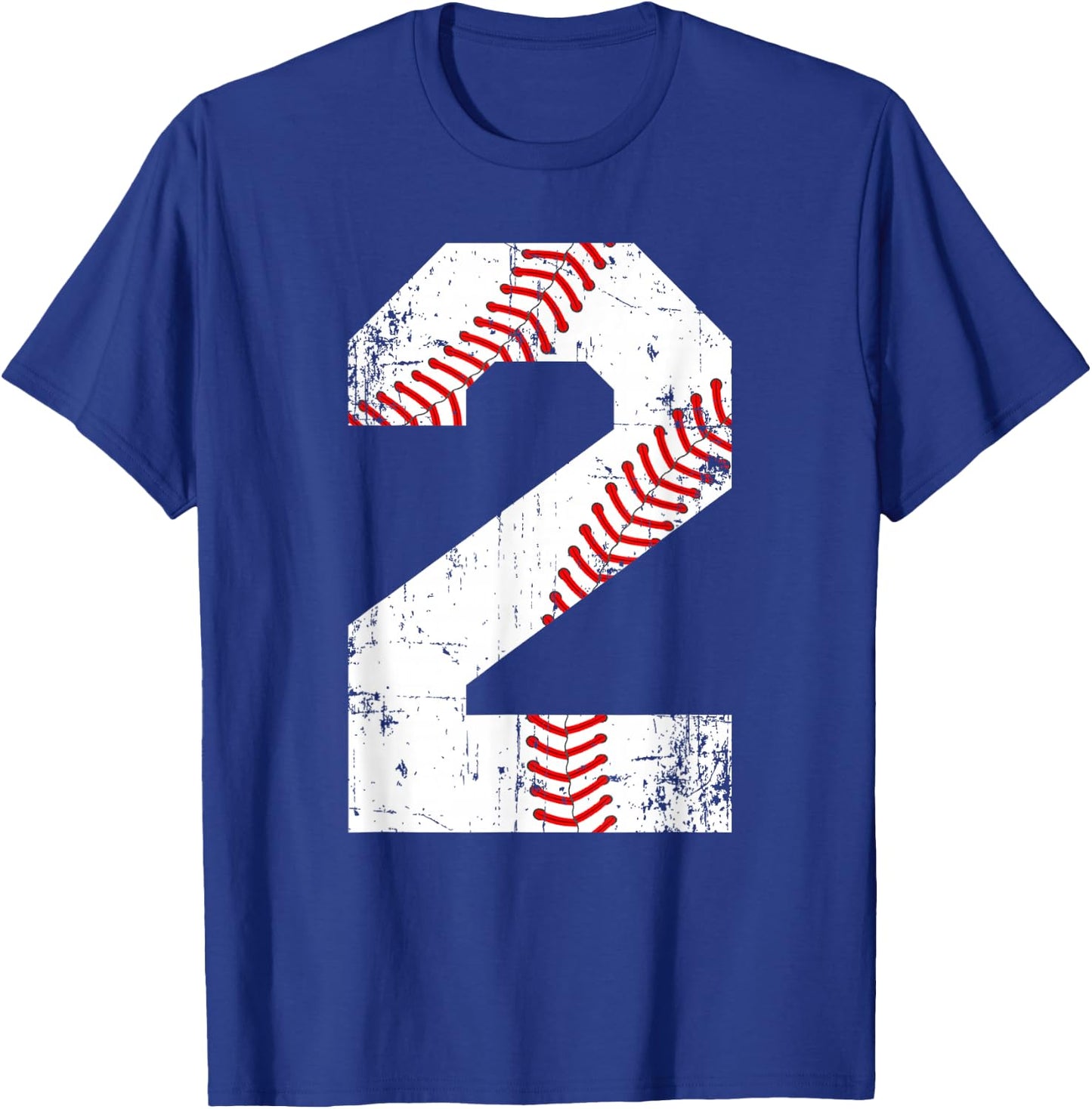 Vintage Baseball 2 Jersey Number T-Shirt - T-Shirt | Royal