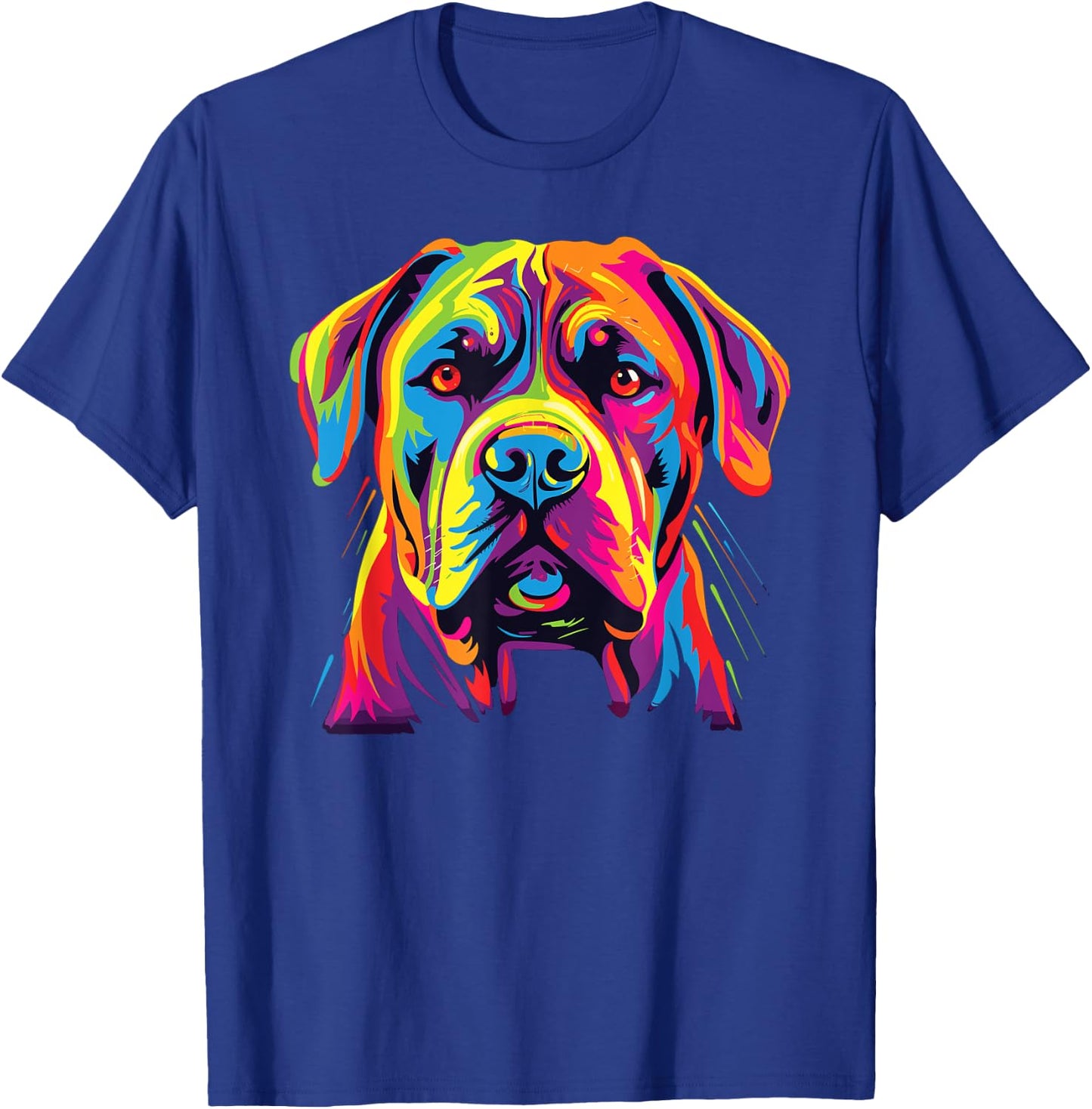 Watercolor Colorful Boerboel Dog Men Women Kids T-Shirt - T-Shirt | Royal