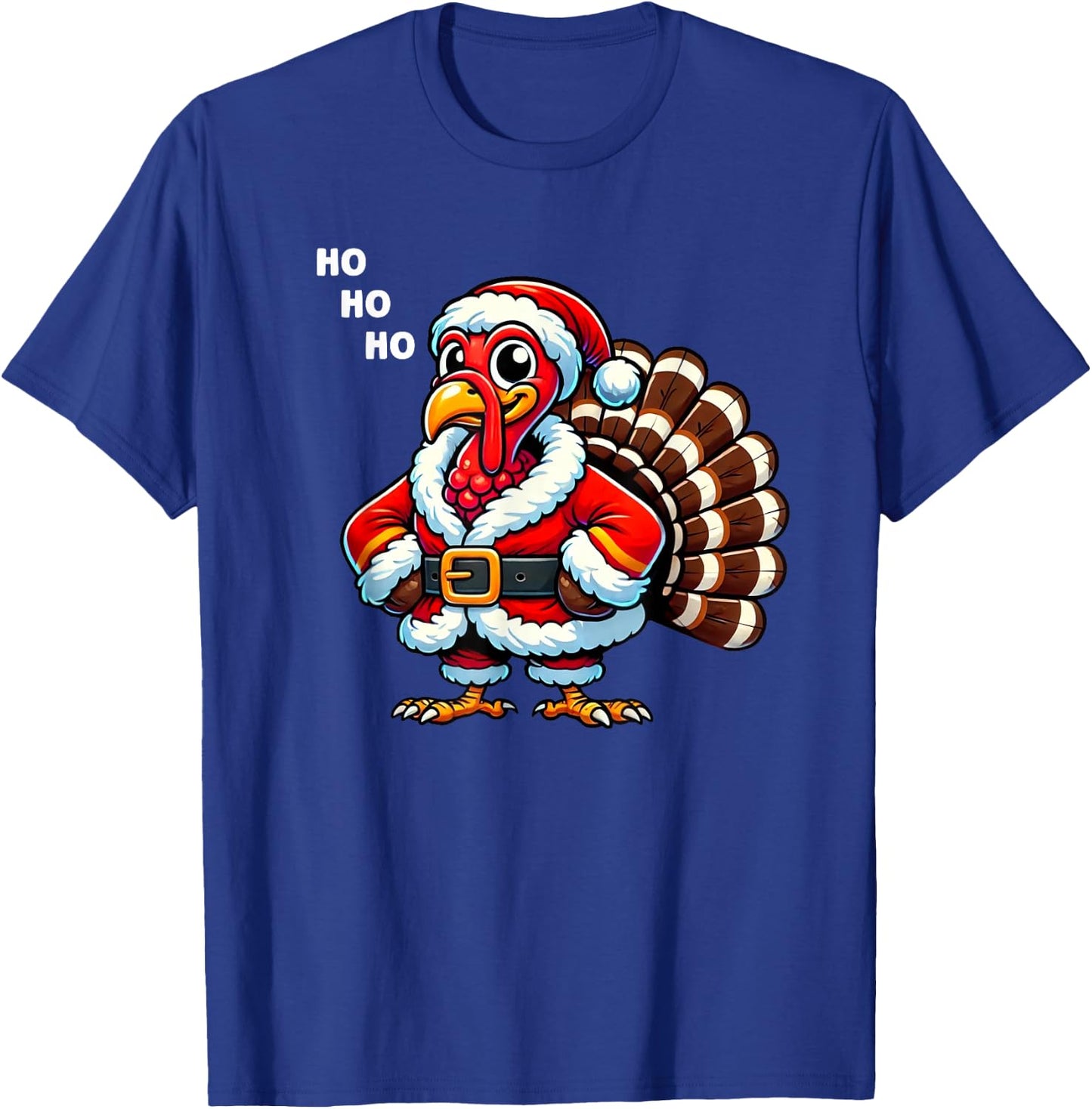 Merry Thanksmas Thanksgiving Turkey Xmas Funny Kids Men T-Shirt - T-Shirt | Royal