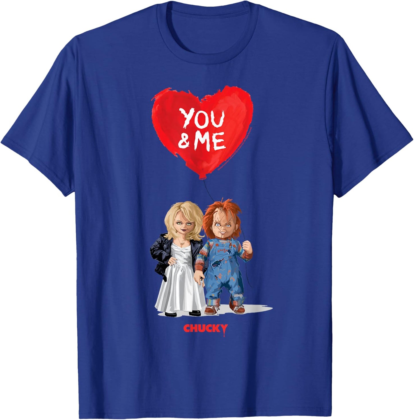 Chucky & Tiffany Blood Red Balloon T-Shirt - T-Shirt | Royal