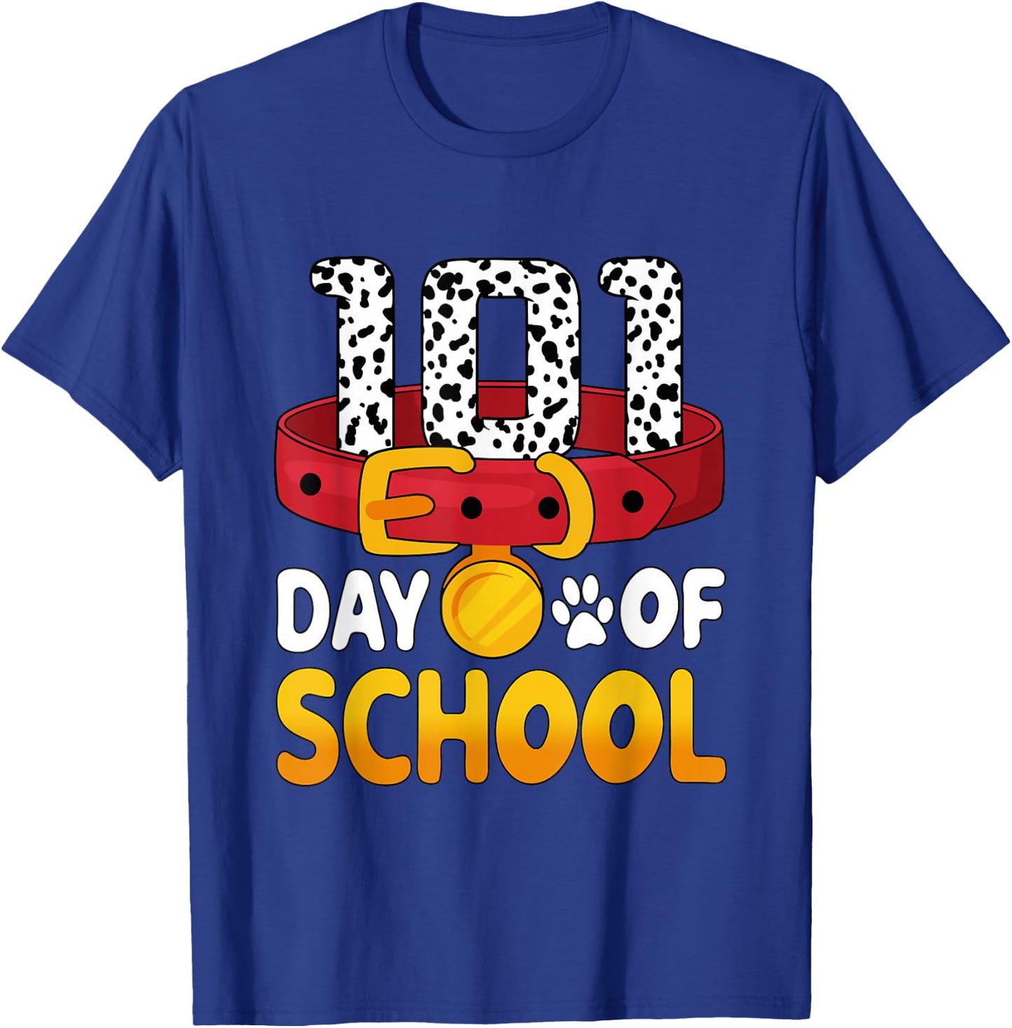 100 Days Of School Dalmatian Dog Boy Kid 100th Day Of School T-Shirt - T-Shirt | Royal