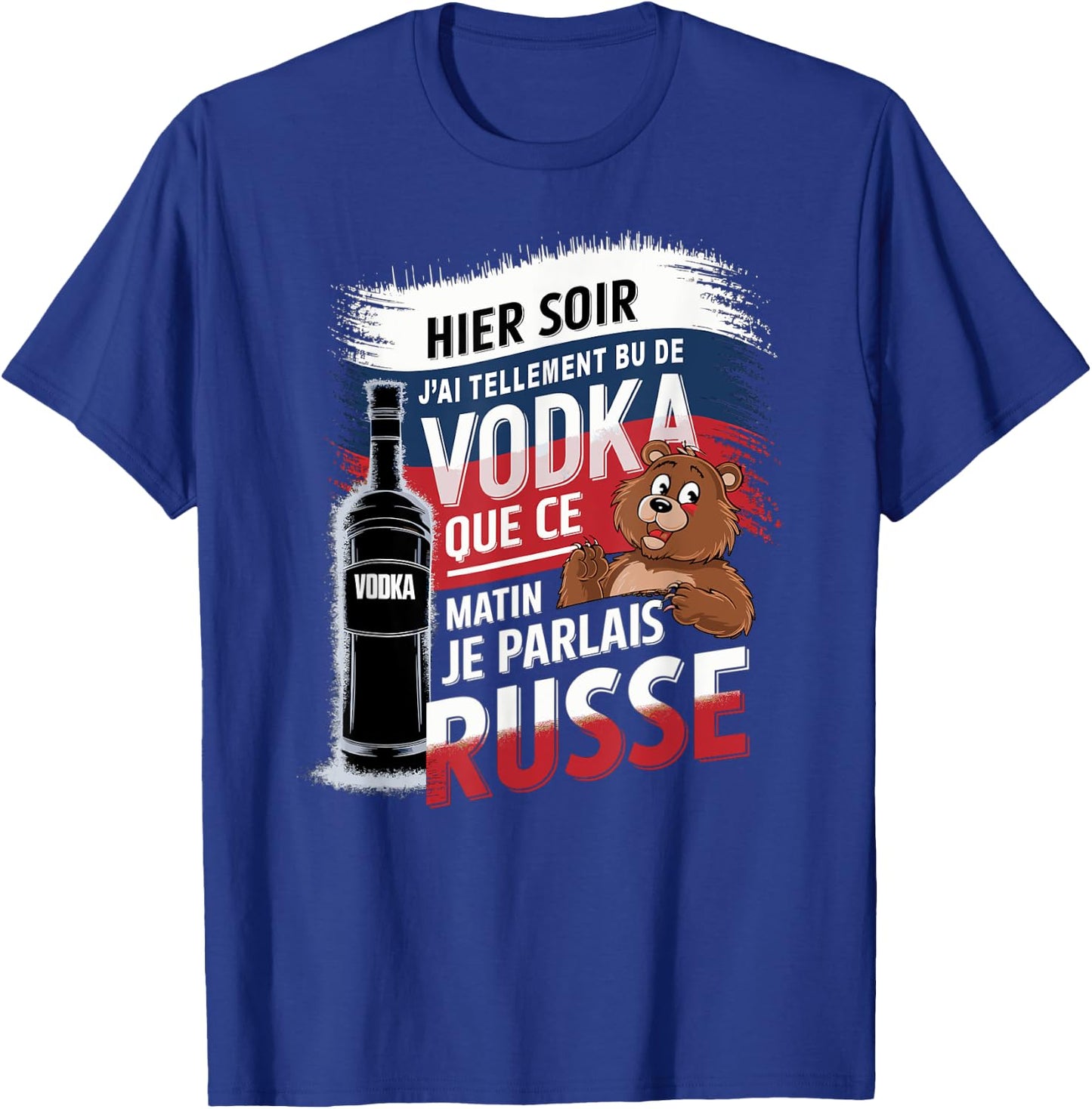 Yesterday I drank so much vodka this morning I spoke Russian , Black, S T-Shirt - T-Shirt | Royal
