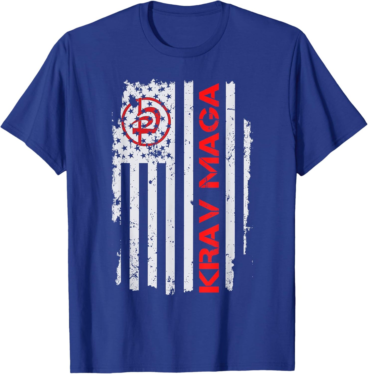 Krav Maga USA American Flag Symbol Fan Vintage T-Shirt - T-Shirt | Royal