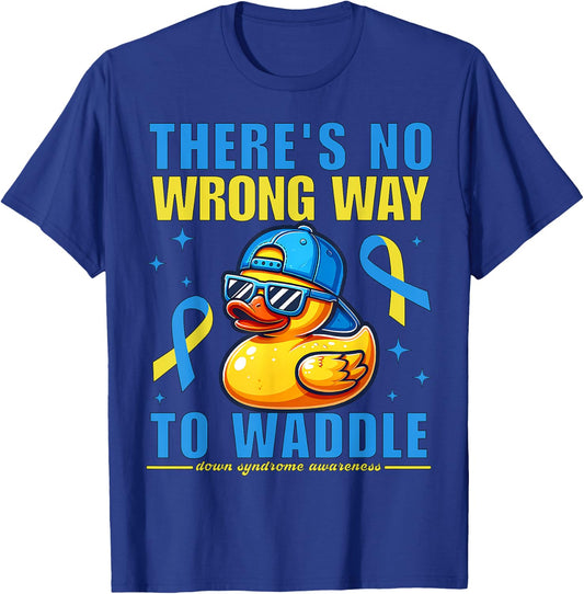 Down Syndrome Toddler Boys Rubber Ducky Cute Rubber Duckie T-Shirt - T-Shirt | Royal