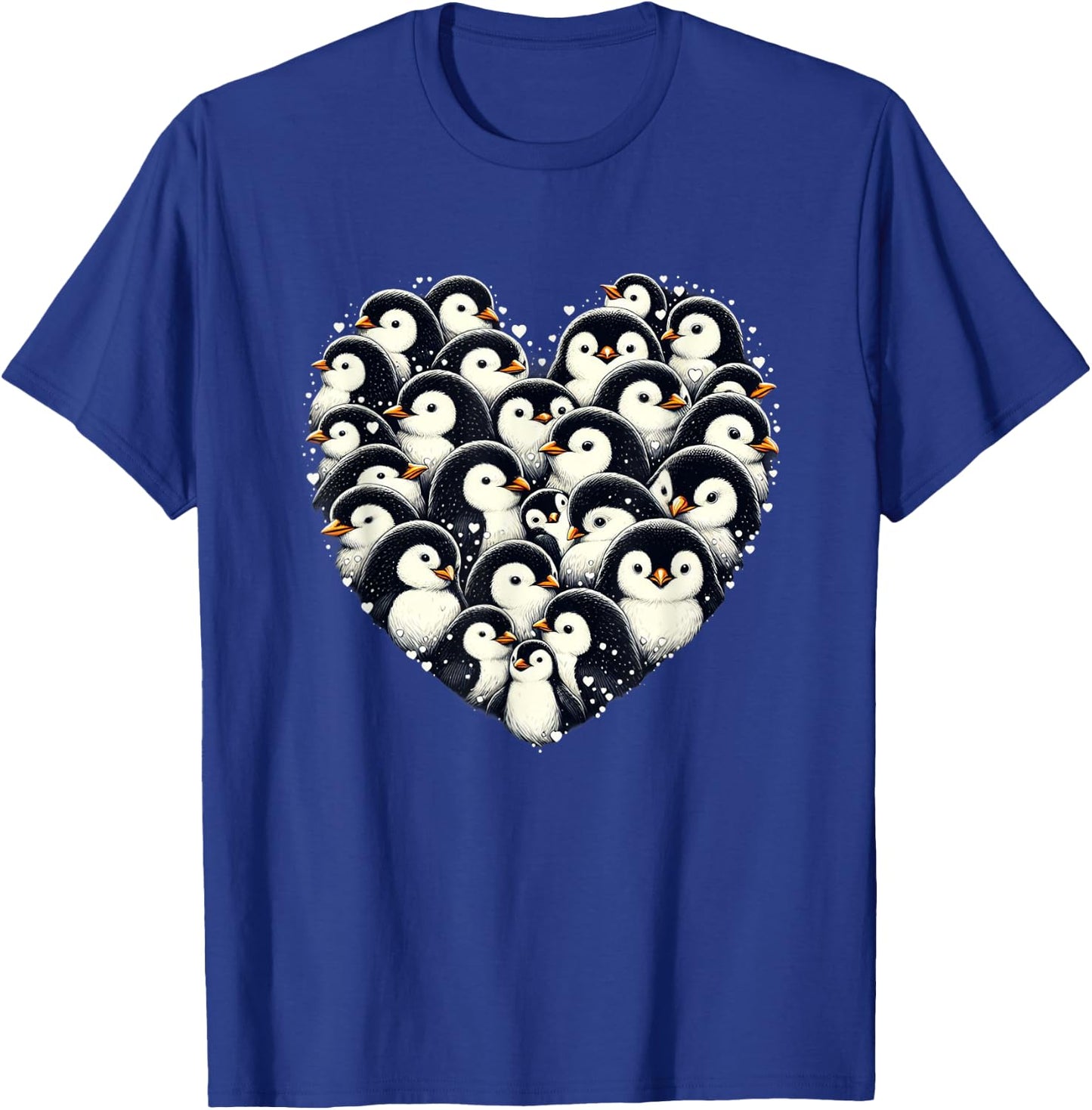 Penguins Love Beautiful Colorful Penguin Art Animal T-Shirt - T-Shirt | Royal