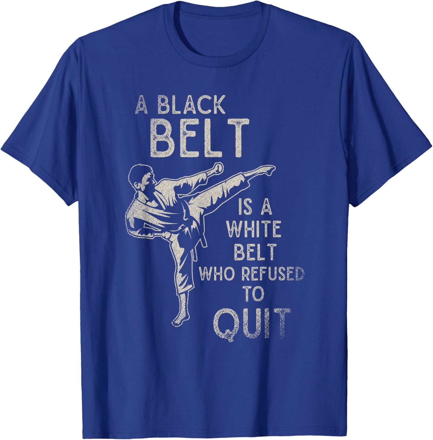 Japan Martial Arts Sparring Ninja Black Belt Karate T-Shirt - T-Shirt | Royal