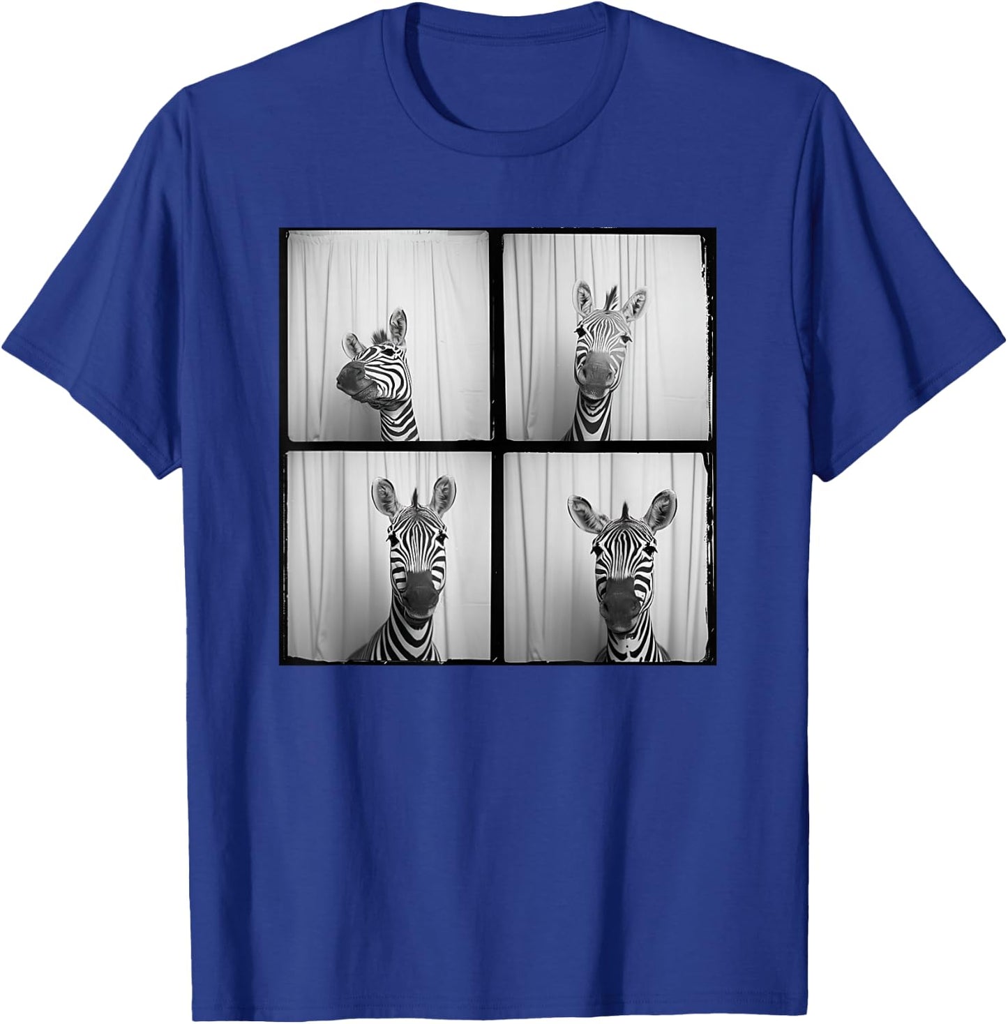 Cute Zebra Face Photobooth Safari Zoo Animal T-Shirt - T-Shirt | Royal