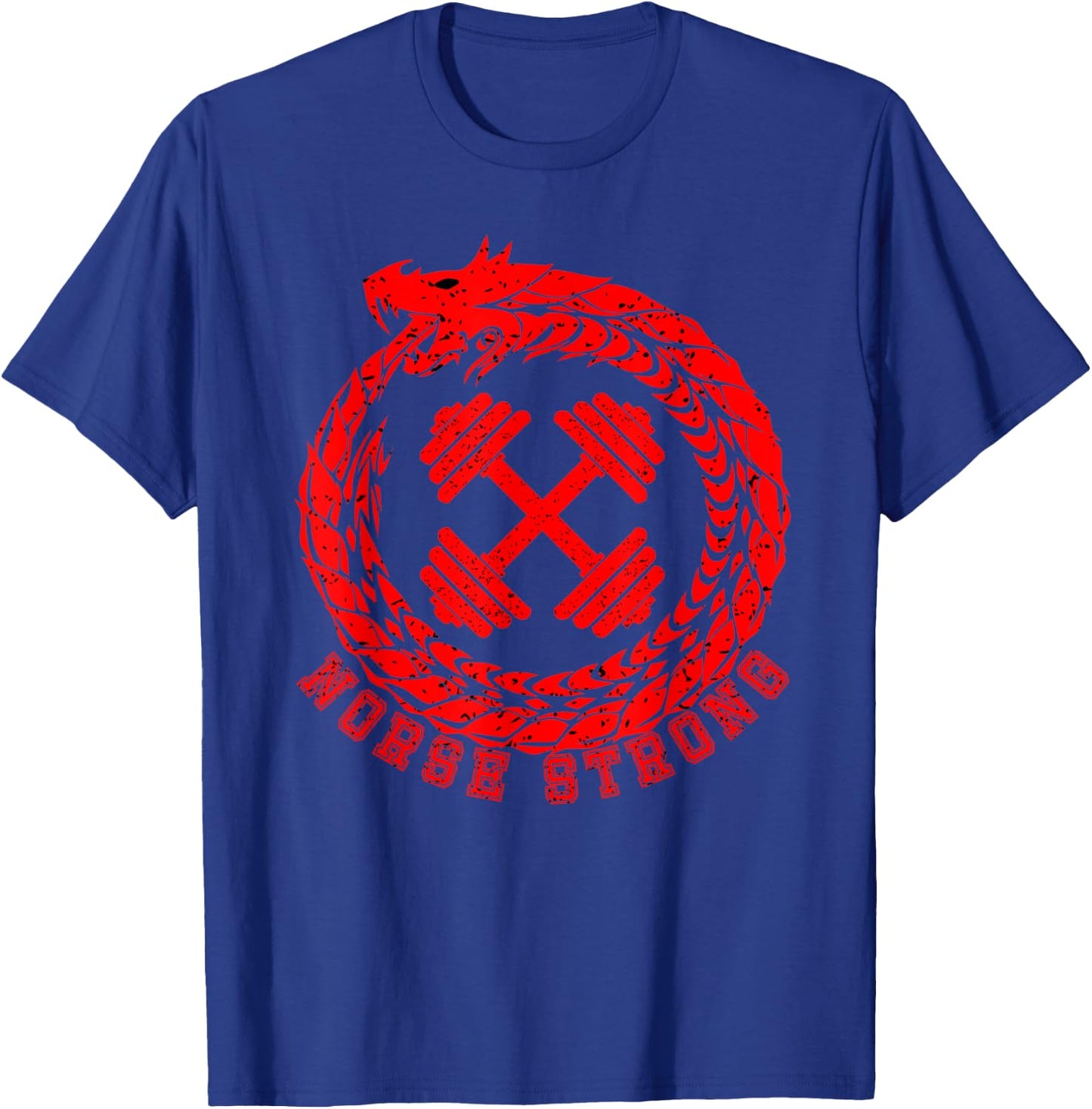 Norse Strong Scandinavian Bodybuilding PowerLifting Shirt T-Shirt - T-Shirt | Royal