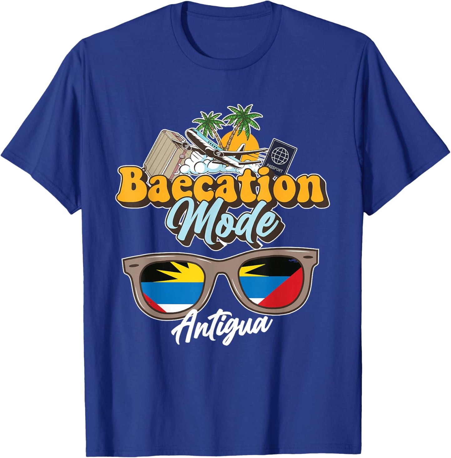 Baecation Antigua Bound Couple Travel Goal Vacation Trip T-Shirt - T-Shirt | Royal
