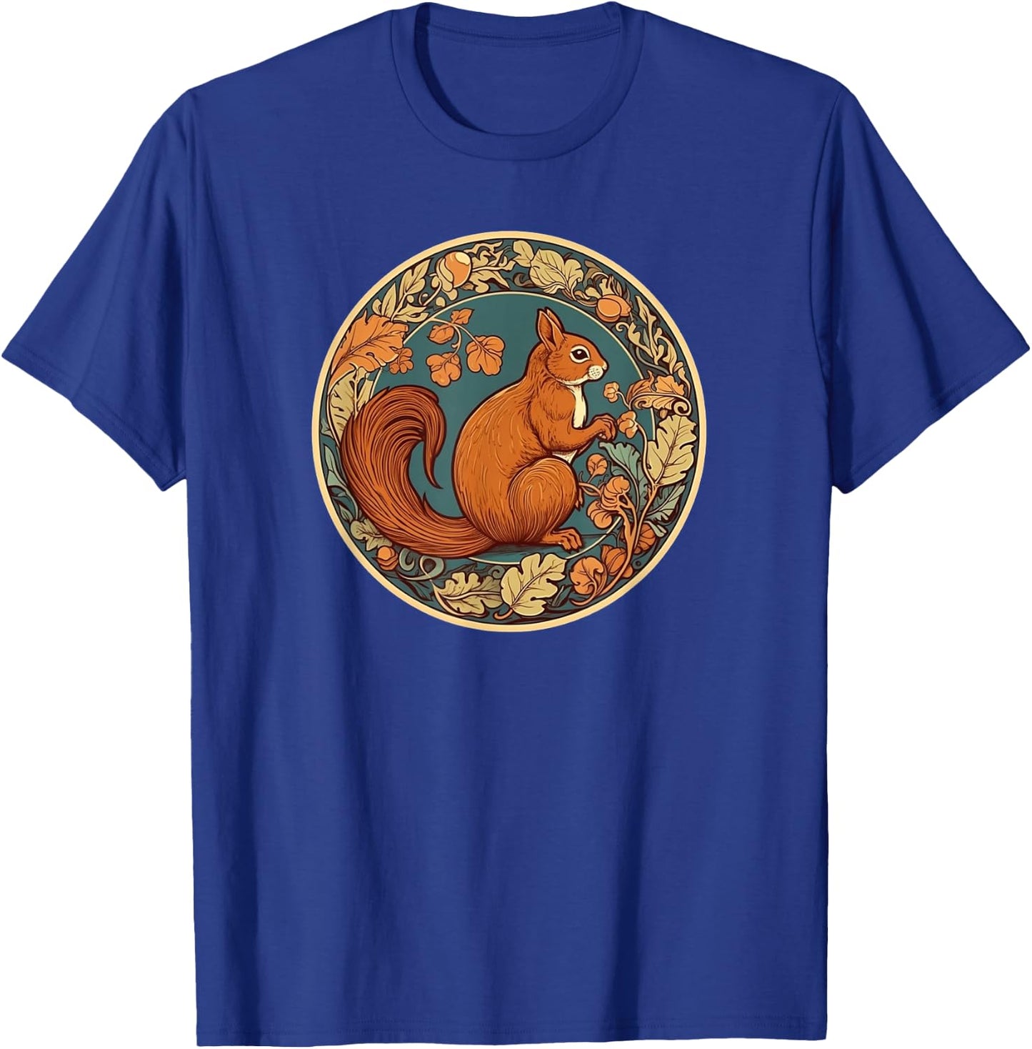 Cute Kids Girls Woodland Retro Vintage Squirrel Lover T-Shirt - T-Shirt | Royal