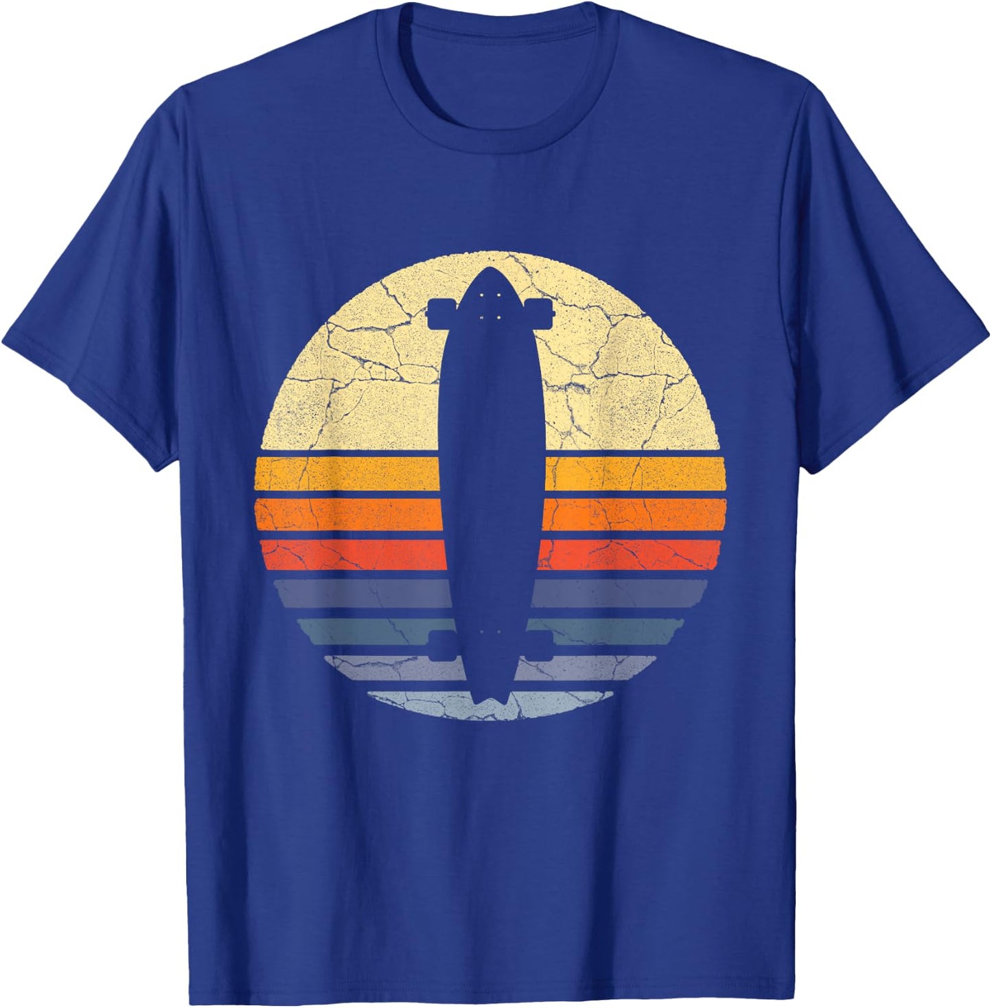 Distressed Longboard Longboarding Liebhaber & Longboarder Geschenk T-Shirt - T-Shirt | Royal