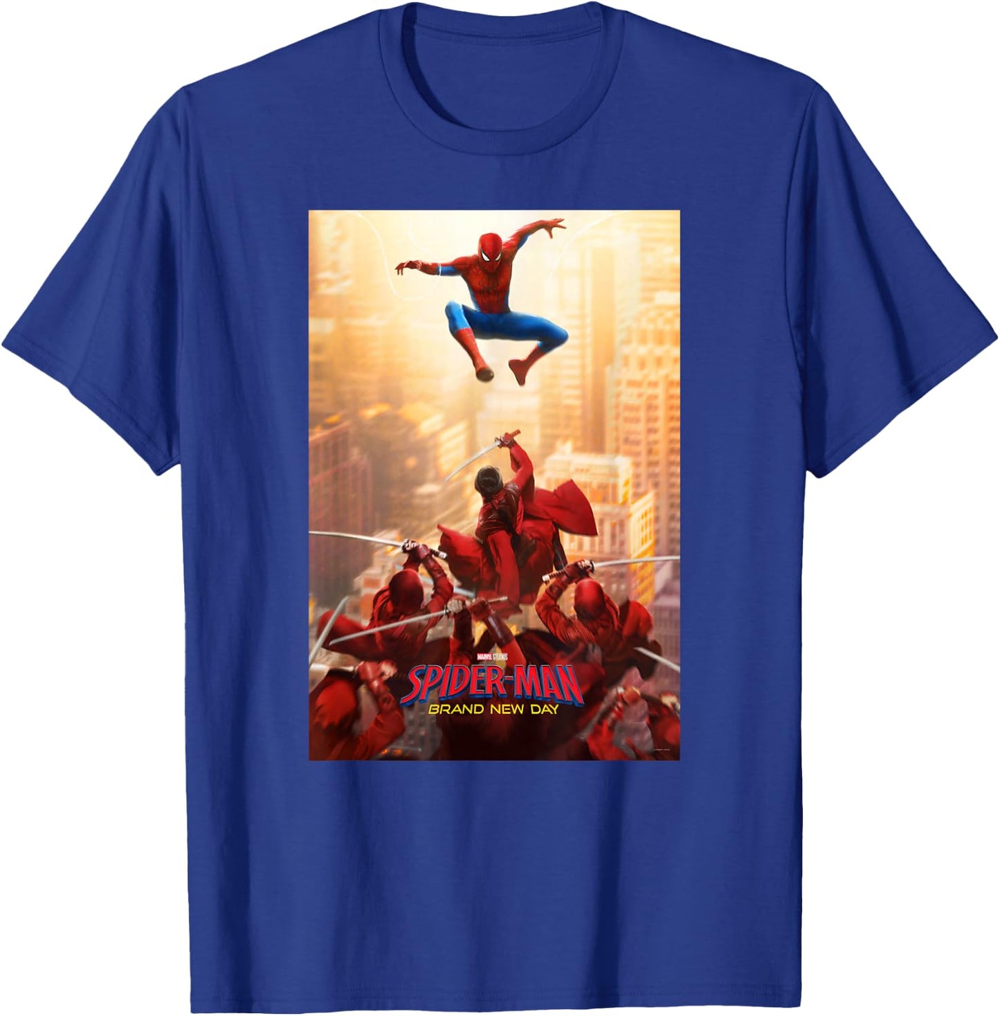 Marvel Studios Spider-Man BND Movie 2026 Hand Ninja Poster T-Shirt - T-Shirt | Royal