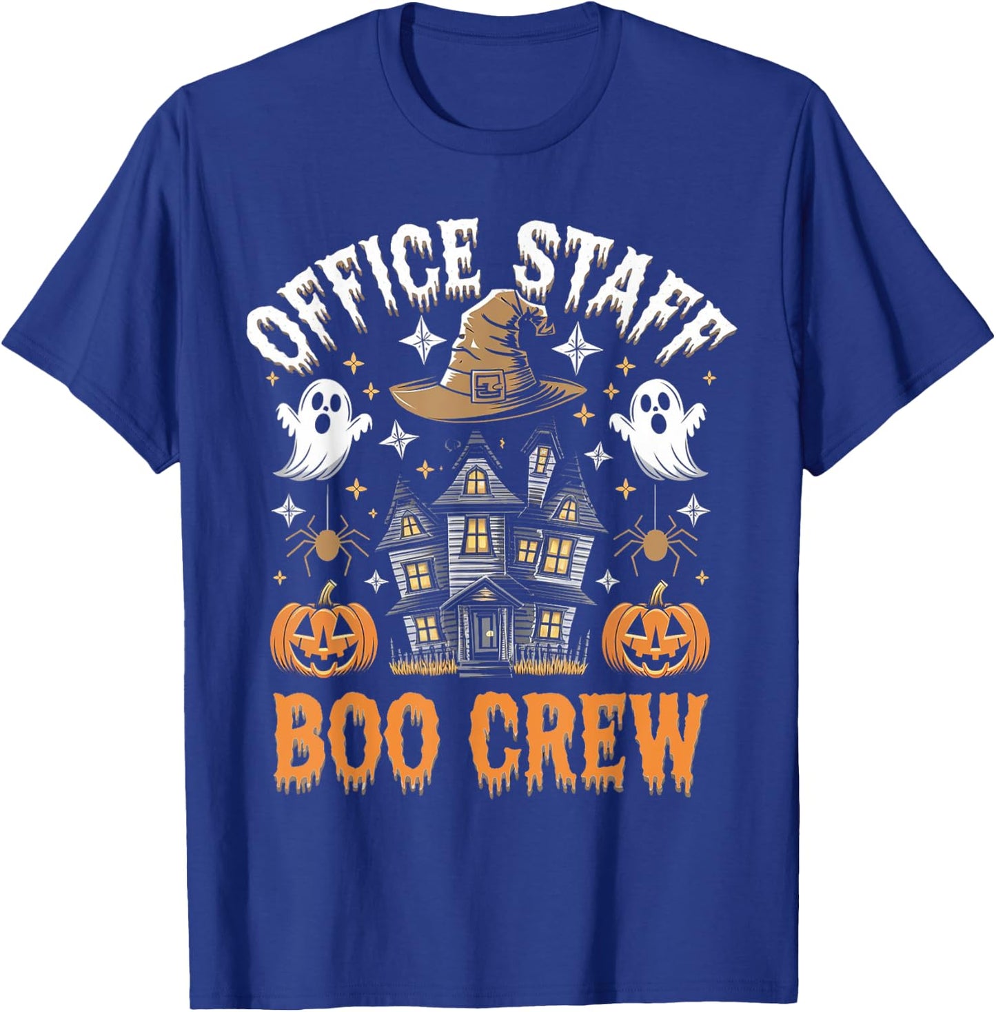 Office Staff Boo Crew Funny Halloween Matching Costume T-Shirt - T-Shirt | Royal