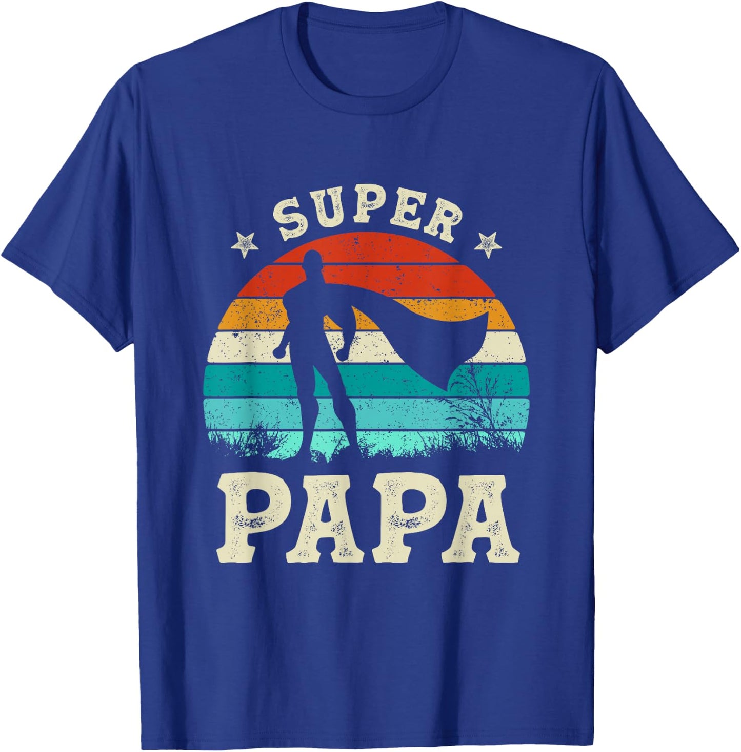 Superpapa Vatertag Sohn Tochter Superheld Super Papa T-Shirt - T-Shirt | Royal