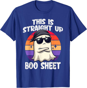 This Is Straight Up Boo Sheet Sarcastic Ghost Halloween Boys T-Shirt - T-Shirt | Royal
