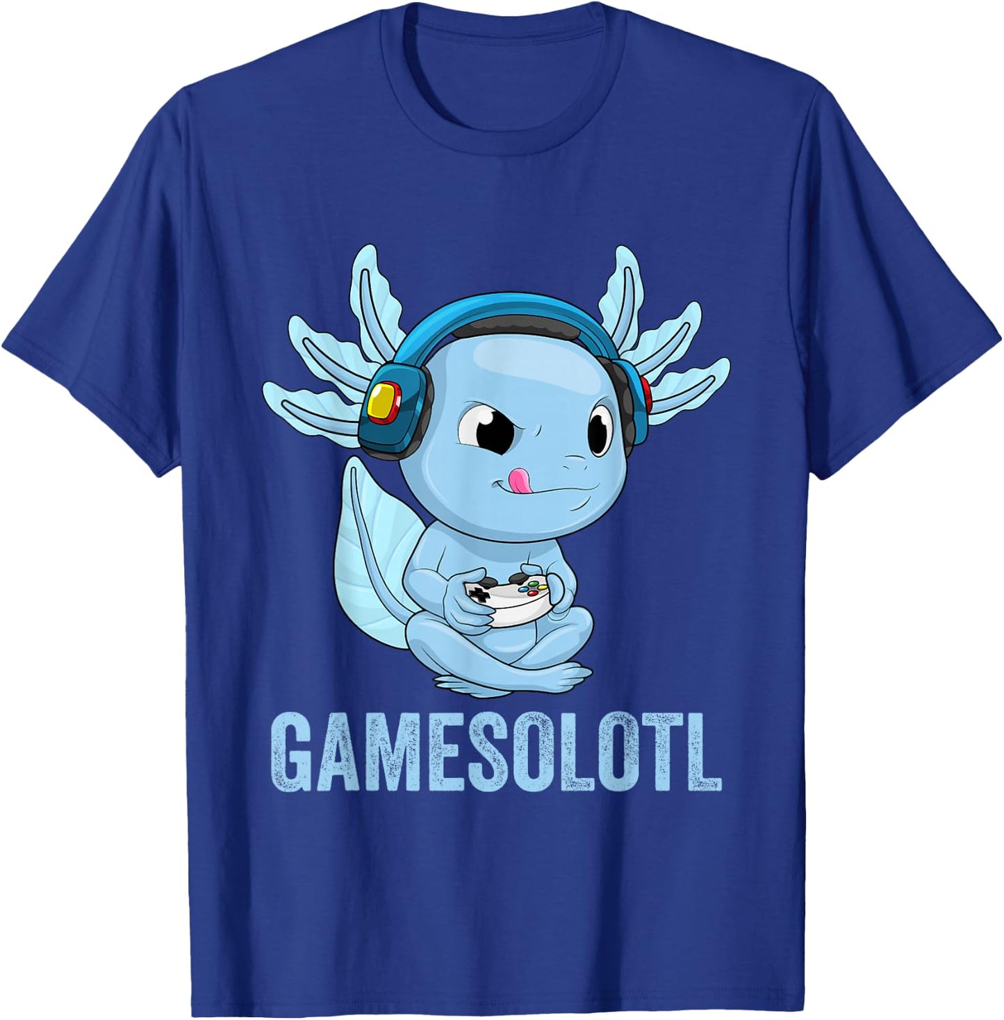 Axolotl Gamer Kawaii Gamer Anime Clothing For Boys T-Shirt - T-Shirt | Royal