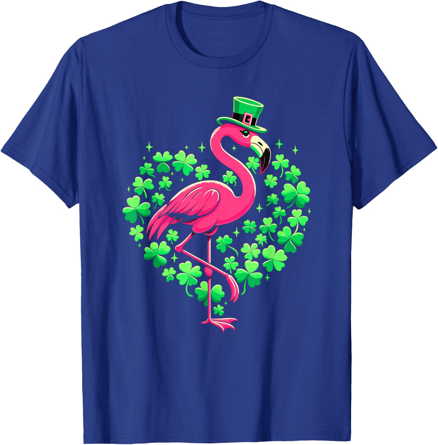 St Patricks Day Irish Flamingo T-Shirt - T-Shirt | Royal