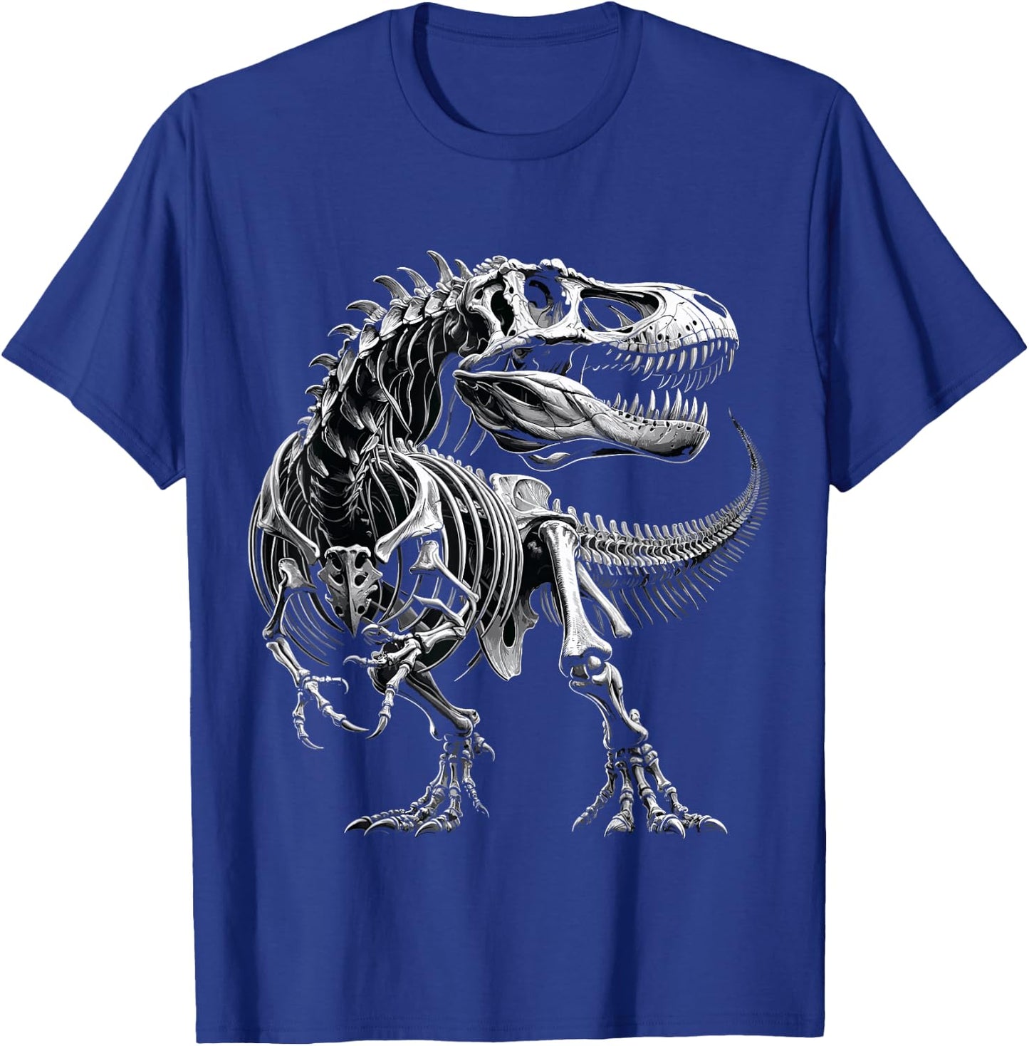 T-Rex Fossil Skeleton Dinosaur Bones Paleontologist T-Shirt - T-Shirt | Royal