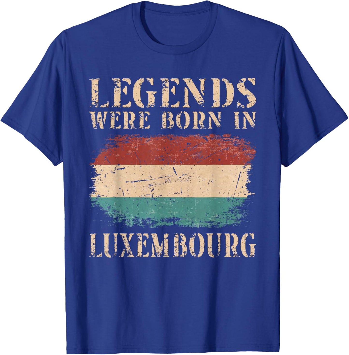 Vintage Design Luxembourg Flag , black, s T-Shirt - T-Shirt | Royal