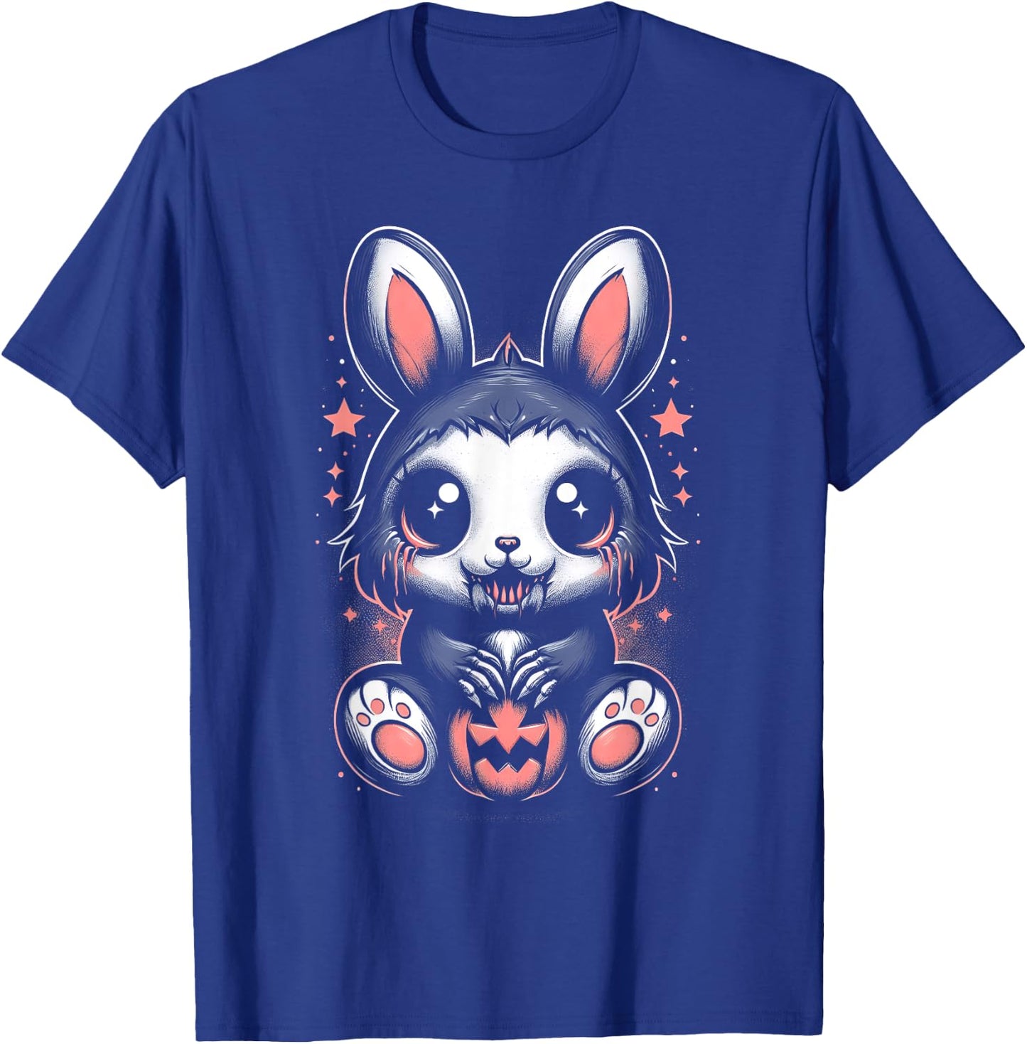 Creepy Cute Bunny Rabbit Alt Goth Grunge Horror Halloween T-Shirt - T-Shirt | Royal