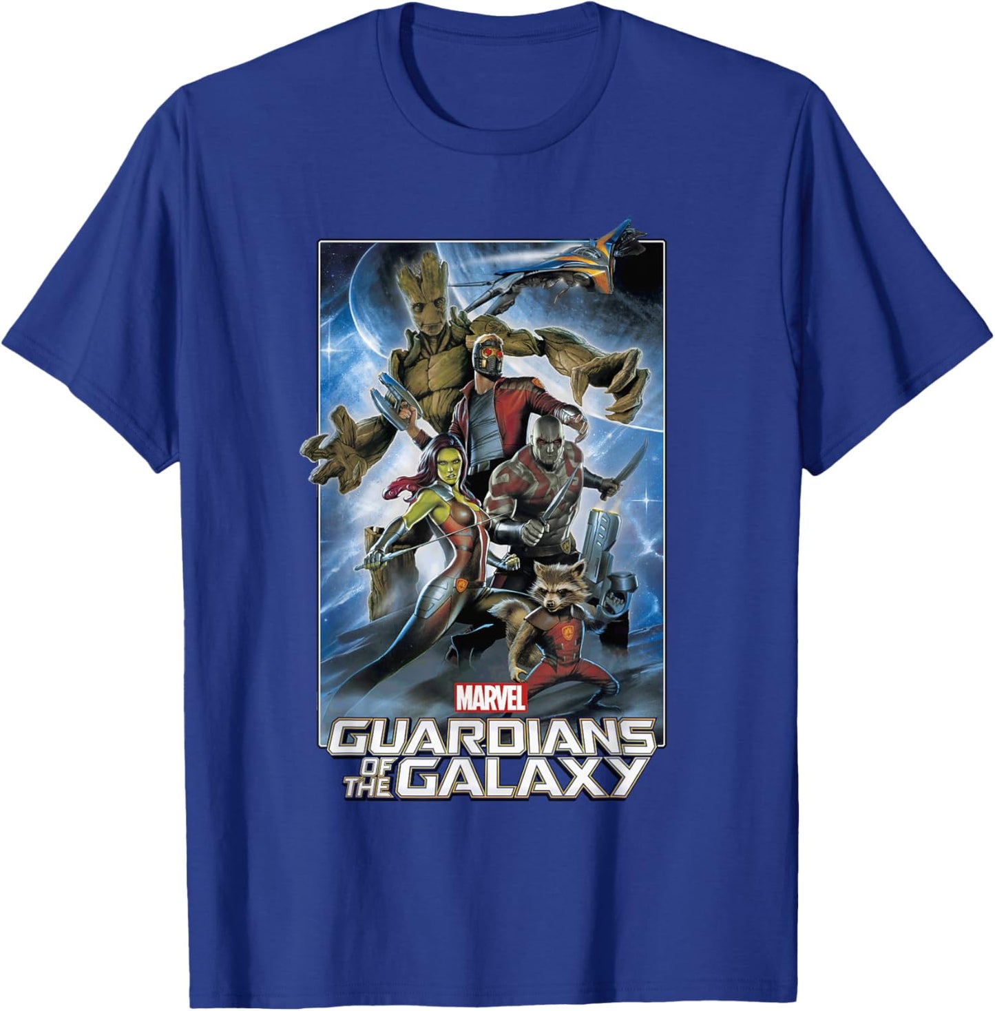Marvel Guardians of The Galaxy Group Poster Graphic T-Shirt - T-Shirt | Royal