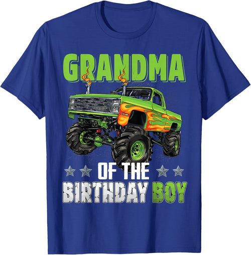 Grandma of Birthday Boy Monster Truck Car Family Matching