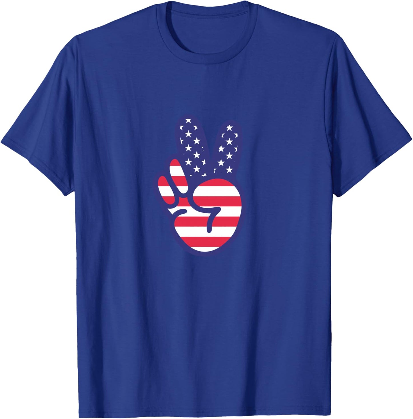 Peace Sign American Flag T-Shirt - T-Shirt | Royal