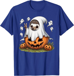 Funny Hedgehog Boo Halloween Ghost Kids T-Shirt - T-Shirt | Royal