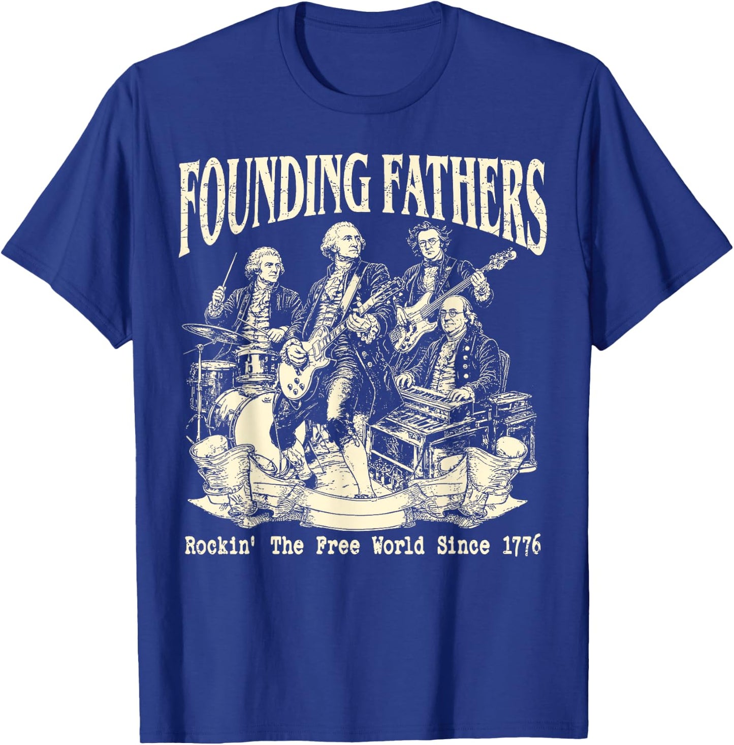 Founding Fathers Fan Club Est 1776 250 Years 4th of July T-Shirt - T-Shirt | Royal