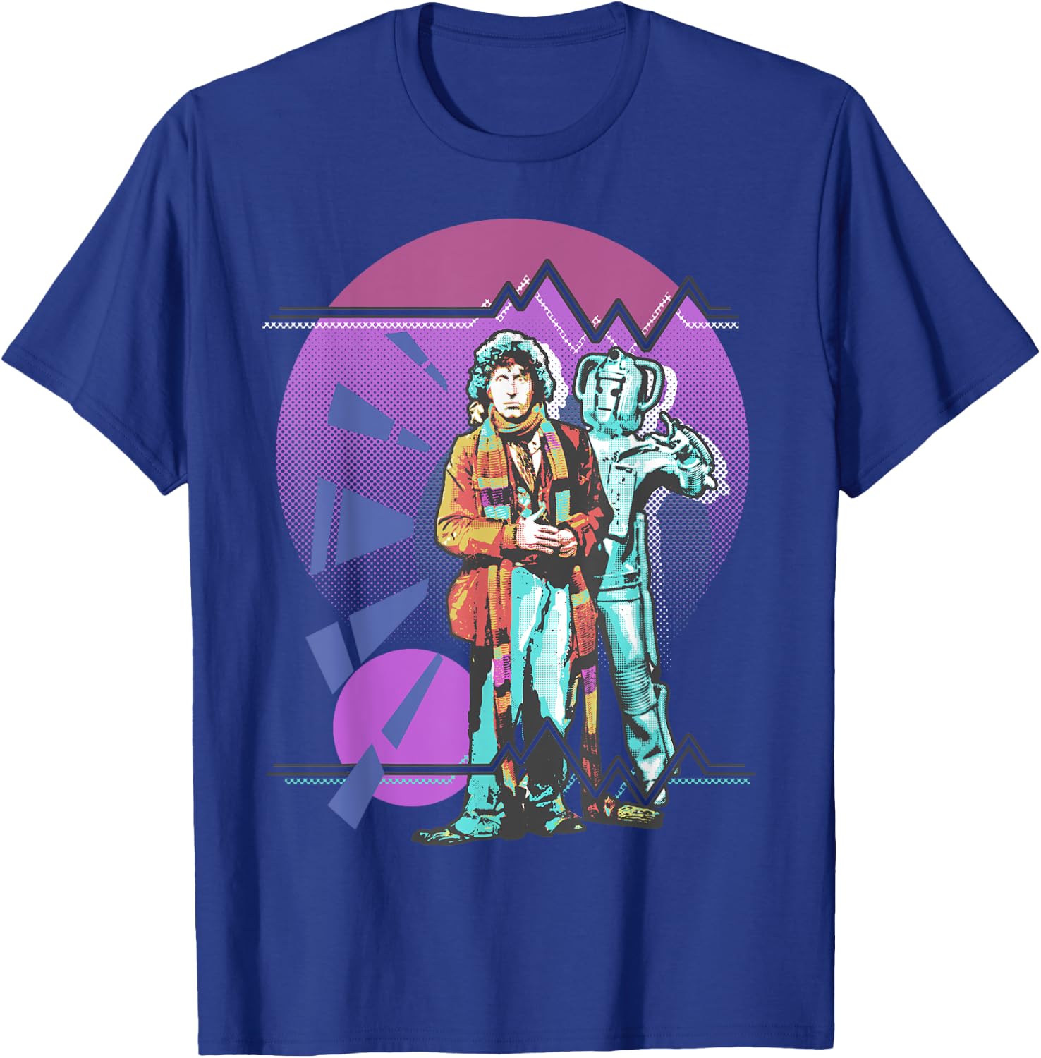 Pop Art 4th Doctor Baker Cosmic Time Travel Fan T-Shirt - T-Shirt | Royal