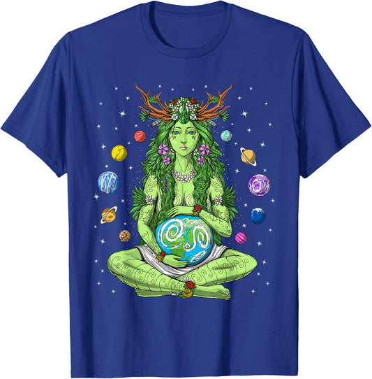 Gaia Greek Goddess Pagan Mother Earth Hippie Nature Witchy T-Shirt - T-Shirt | Royal